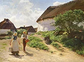Old Farm in Reerso 1904 By Hans Ole Brasen