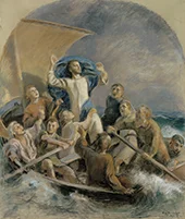 Christ Sets a Storm 1925 By Eero Jarnefelt