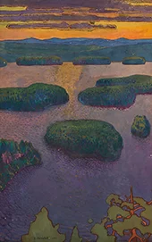 Sunset Over a Lake 1894 By Eero Jarnefelt