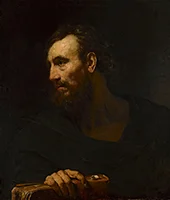 Old Man with a Book By Willem Drost