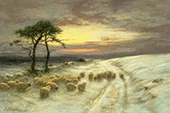 Sheep in the Snow By Joseph Farquharson