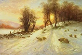 Sheep in Winter Snow By Joseph Farquharson