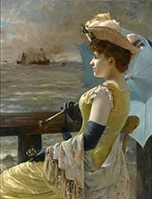 Looking out to Sea By Alfred Stevens