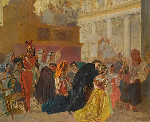 The Return of Pope Pius IX to Rome 1850 By Karl Bryullov