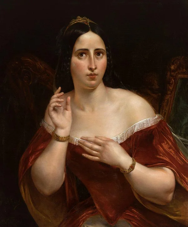 Lady in Red By Antonio Gisbert