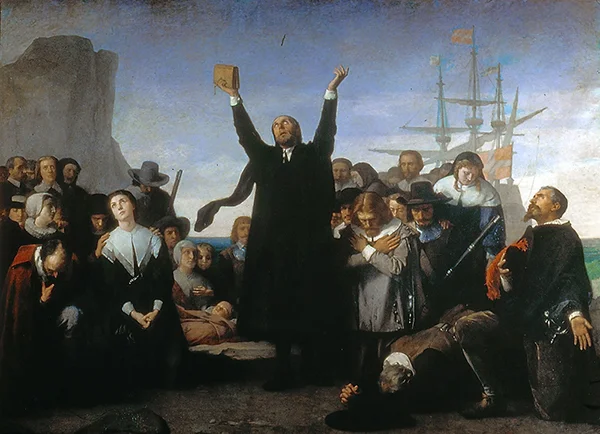 The Arrival of the Pilgrim Fathers 1864 By Antonio Gisbert
