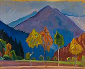 Mountains in the Twilight, 1908 By Gabriele Munter