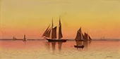 Sailboats at Sunset By Francis A Silva