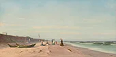 The Beach at Long Branch New Jersey 1869 By Francis A Silva