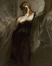 Portrait of a Young Woman By Hans Makart