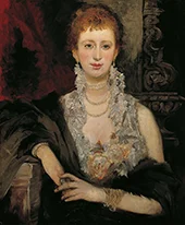 Portrait of Clothilde Beer 1880 By Hans Makart