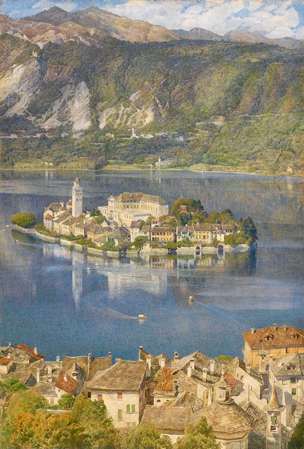 Isola San Giulio Lake Orta 1898 By Edward Poynter