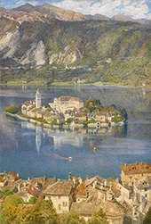 Isola San Giulio Lake Orta 1898 By Edward Poynter