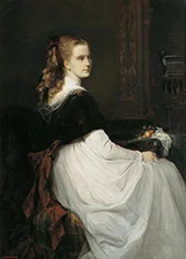 Portrait of Eugenie Scheuffelen 1867 By Hans Makart