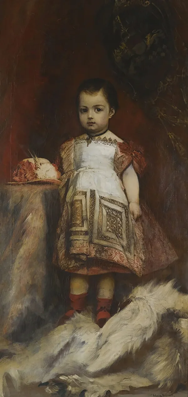 Portrait of Gottfried Prince Zu Hohenlohe Schillingsfurst as a Boy By Hans Makart