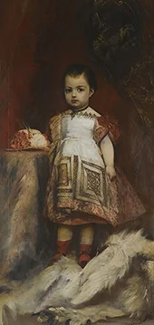 Portrait of Gottfried Prince Zu Hohenlohe Schillingsfurst as a Boy By Hans Makart