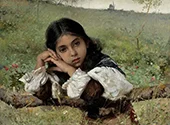 Moments of Thoughtfulness By Charles Sprague Pearce