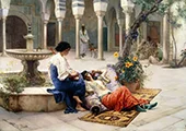 In the Courtyard of the Harem By Ferdinand Max Bredt