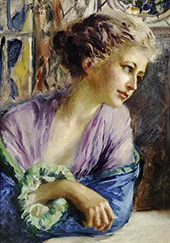 Portrait of a Young Woman 1918 By Ferdinand Max Bredt