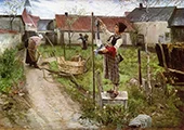 Hanging Laundry By Charles Sprague Pearce