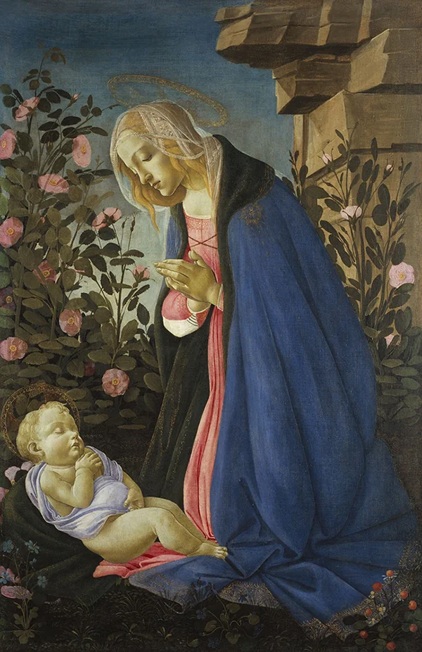 The Virgin Adoring The Sleeping Christ Child By Sandro Botticelli