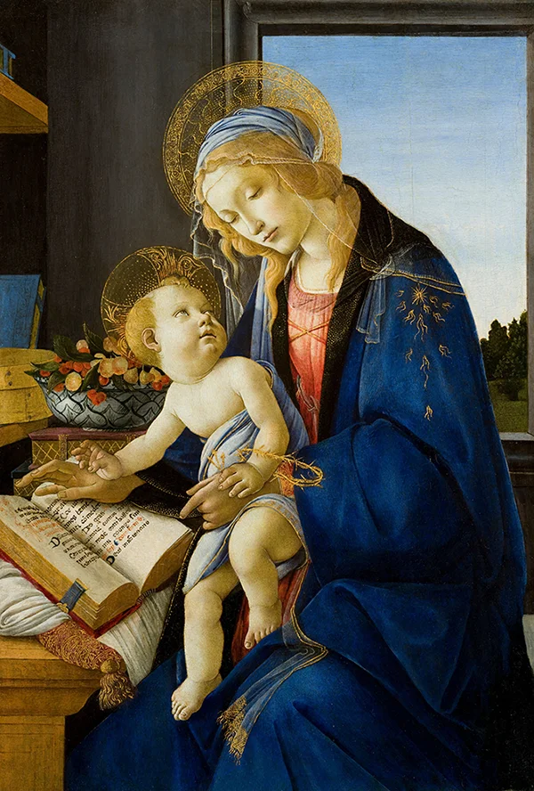 The Virgin and Child The Madonna of The Book By Sandro Botticelli