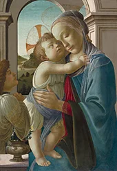 Virgin and Child with an Angel By Sandro Botticelli