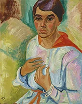 Portrait of a Lady Charlotte Cuhrt By Max Pechstein