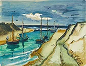 Untitled Hafeneinfahrt von Leba 1931 By Max Pechstein