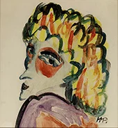 Woman's Head Fraukopf 1911 By Max Pechstein