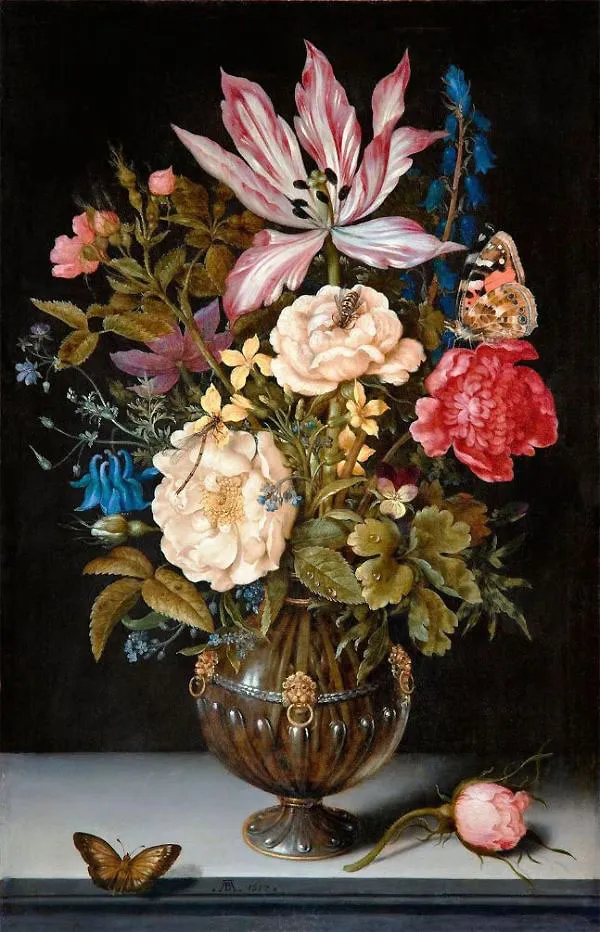 Still Life with Flowers 1617 By Ambrosius Bosschaert