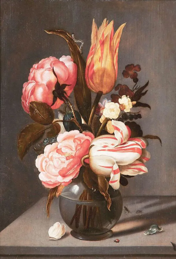 Still Life with Tulips and Flowers By Ambrosius Bosschaert
