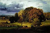 Autumn Oaks c1878 By George Inness