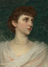 Portrait of Maude Moore 1894 By Frank Dicksee