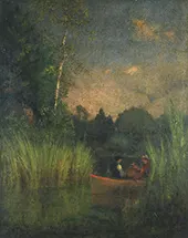 Dusk in the Rushes By George Inness