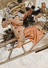 First Airplane Ride 1909 By J. C. Leyendecker