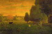 Sundown Brilliance By George Inness