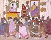 Dancing People Candombe By Pedro Figari