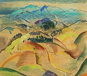 Abstract Mountain Landscape 1930 By Will Henry Stevens