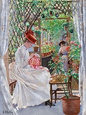 In The Conservatory By Aloysius O'Kelly