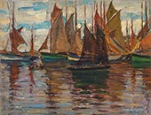 The Fishing Fleet Concarneau By Aloysius O'Kelly