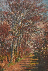 Tree Lined Lane By Aloysius O'Kelly