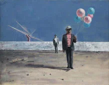 Man with Balloons 1960 By Hughie Lee-Smith