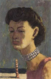 Untitled Woman with Pearl Choker 1954 By Hughie Lee-Smith