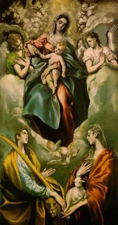 Virgin and Child with St. Martina and St. Agnes By El Greco