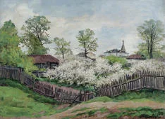 Flowering Garden at Maloyaroslavets By Pyotr Konchalovsky