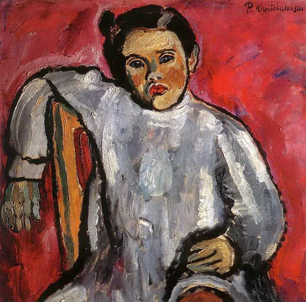 Natasha Konchalovskaya on a Chair By Pyotr Konchalovsky
