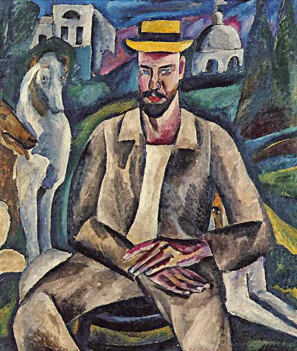 Portrait of Artist Vladimir Rozhdestvensky By Pyotr Konchalovsky