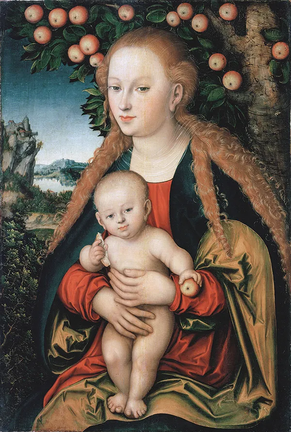 Virgin and Child under an Apple Tree By Lucas Cranach the Elder