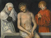 Christ as Man of Sorrows Together with the Virgin and Saint John By Lucas Cranach the Younger
